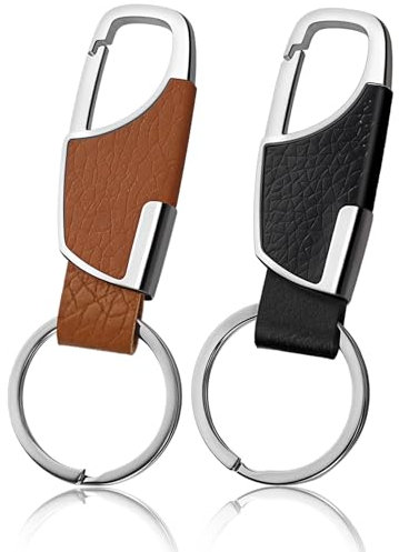 AOZUO 2 Stück Autoschlüssel Anhänger, Schlüsselkette Schlüsselanhänger Karabine Schlüssel Organizer Auto Schlüsselanhänger Männer Keychain Karabiner Autoschlüssel Anhänger Schlüsselhalter Herren