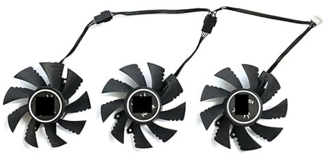QKFTCSDW 3PCS 75MM 4PIN GTX 1060 1070 1070TI 1080 GPU Kühler Kompatibel mit GTX 1060 1070 1070TI 1080 Grafiklüfter