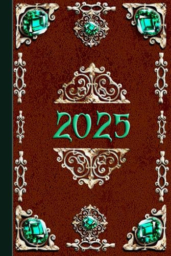 Kalender 2025 Wochenkalender Wochenplaner A5 Mittelalter Vintage - hochwertiges Hardcover: Stilvoll, rustikal und harmonisch gestalteter Planer für Ihre Termine in Leder - Optik