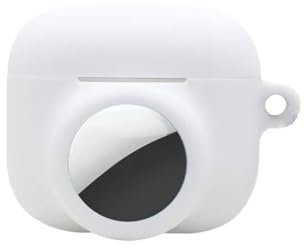 per AirPods 4 2 in 1 Custodia protettiva in silicone portatile Caduta e perso 4 per airtag per Apple Tracking Shell