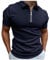 Men's Long Sleeve Polo Shirt Casual Cotton T-Shirt with Real Pocket Mens Sports Clothes Mens Polo Shirts XL 4 Buttons White Thermal Long Sleeve top Men Tops (Navy, M)