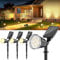 GEARLITE Solarlampen für Außen Garten, Warmweiß Solar LED Strahler Außen mit 1500 mAh Batterie, 1200 Lumen Solarleuchten für Außen mit IP65 Wasserdicht für Gartendeko Blumen Fußweg
