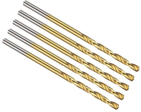 PATIKIL 2mm Foret Hélicoïdal, Mèche M42 8% Cobalt Acier Rapide, Tige Droite 135° Revêtement Nitrure de Titane (TiN) pour Métal Acier Inoxydable, Forets à Métaux à Haute Dureté, 5 PCS