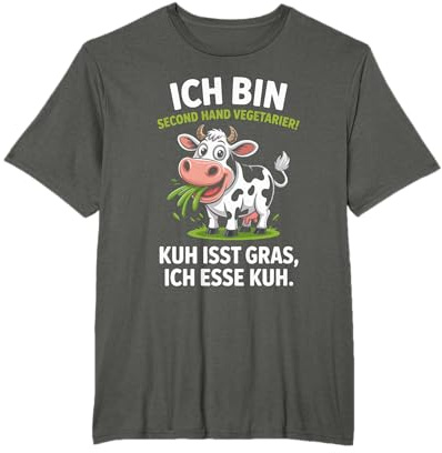 Ich Bin Second Hand Vegetarier Kuh Isst Gras T-Shirt