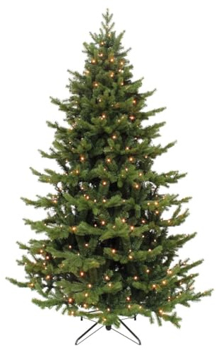 Triumph Tree Sherwood Deluxe Künstlicher Weihnachtsbaum mit LED-Beleuchtung - Tannenbaum H185 x Ø127 cm - Grün