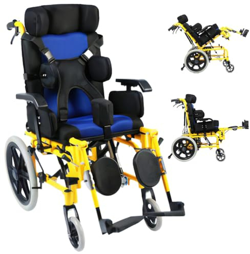 GHBXJX Multifunktionale Rollstühle, Liegen Und Fahren, Rollstuhl Mit Kopfstütze Und Beinstütze, Faltbarer Rollstuhl, Ergonomisch Gestalteter Liegerollstuhl, Adult Styles.