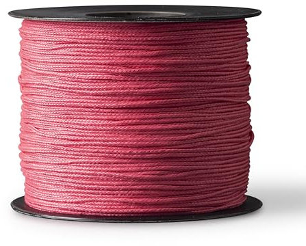 SNURO Corde de maçon (1,5mm, 200M, Rose Fluo) - Corde Fluorescente Rose en Polyester Tressée Robuste pour n'importe Quelle Utilisation - Résistante aux Intempéries - pour traveaux maçonnerie
