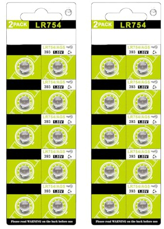 AG5 LR754 Button Batteries Watch Remote Calculator Button Cell Batteries Reliability Power Supply LR754 / AG5 / SR754 / 393 Small Electronic Battery