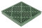 NDS 1212 Grille de vidange carrée pour lavabo de 30,5 cm, Design Standard, Compatible avec bonde de lavabo de 30,5 cm, rehausseurs et Adaptateur Profil Bas, 30,5 cm, Plastique, Vert