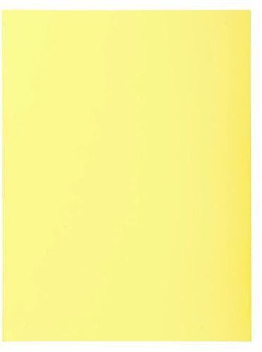 Exacompta 330005E 100er Pack Aktendeckel SUPER in Pastellfarben aus extra starkem Karton für DIN A4 ideal für Archivierung 1 Pack gelb