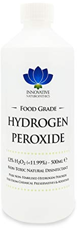 Food Grade Hydrogen Peroxide - Purest Grade 12% (<11.99%) - 500ml - Non Stabilised - Contains Zero Additives - 40 Vols
