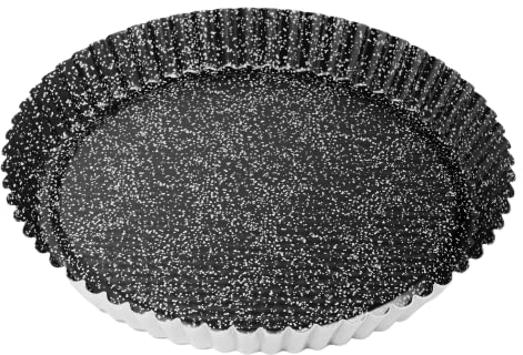 NAMAI Stampo Crostata in Alluminio Robusto, Rivestimento Antiaderente Design Elegante Effetto Pietra MADE IN ITALY (26 CM)