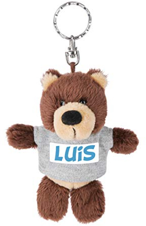 NICI 44681 Schlüsselanhänger Bär mit T-Shirt Louis 10cm, Braun