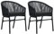 vidaXL 2X Gartenstuhl Rattansessel Gartensessel Stuhl Essstuhl Sessel Rattanstühle Gartenmöbel Armlehnstuhl Rattanmöbel Gartenstühle Schwarz PE Rattan