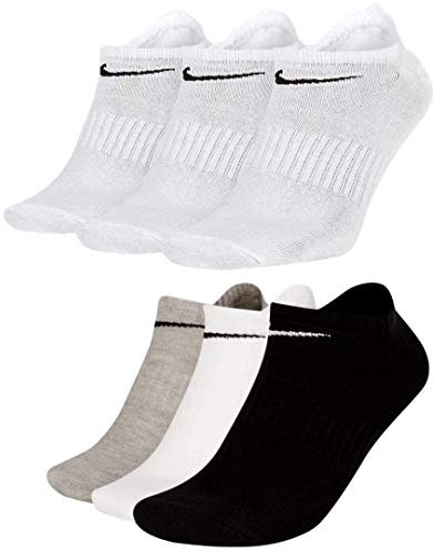Nike Socken 6 Paar Sneakersocken Füßlinge Socken SX7697,3 Paar Weiss 3 Paar Bunt,46-50