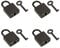 Coshar 4 Pack Mini Padlock with Key Vintage Antique Style Lock for Jewelry Box, Storage Box, Diary Book, Gun-Black