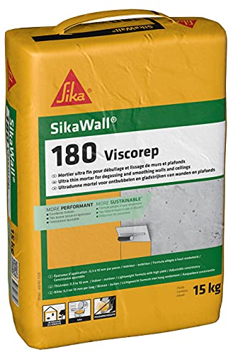 Sika 657589 SikaWall 180 Viscorep - Mortero de astillado, color gris claro