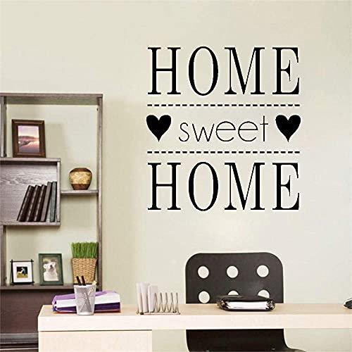 Home Sweet Home Wandaufkleber Vinyl Wohnkultur Wohnzimmer Schlafzimmer Dekoration Abnehmbare Wandtattoo-43X45Cm