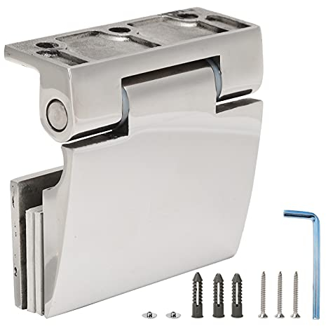 Cerniere per Porta Doccia, Cerniere per Porta in Vetro Senza Telaio in Acciaio Inossidabile Morsetto per Cancello del Bagno per Vetro Temperato da 8-12mm, per Accessori Hardware Cerniera per Mobili