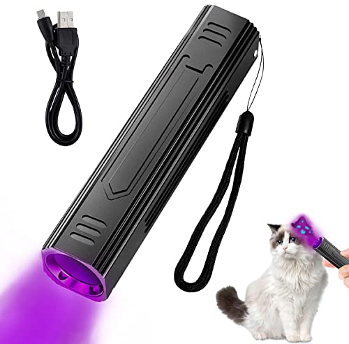 Wood's UV-Lampe, tragbar, 365 nm, UV-Schwarzlicht, Taschenlampe, Katzenwurm-Detektor, Arzt-Urin-Detektor für die Analyse von Haut, Hund, Katze, Bettwanzen, Inspektion