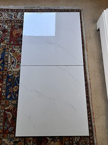 Mattonelle lucidate effetto marmo bianco lussuoso della porcellana di Calacatta - 600mm x 600mm