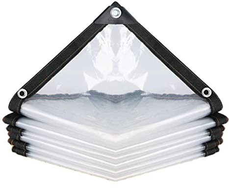Clear Tarpaulin Heavy Duty Waterproof 140g/m² PE Glass clear tarp tear-resistant Transparent Tarp Cover Sheet For Pergola, Porch, Gazebos 2x7m/3x10m/4x8m/5x5m(5X6M)