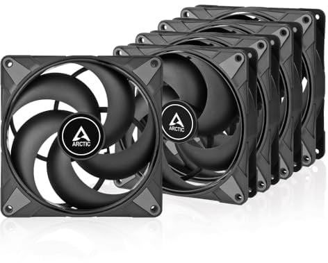 ARCTIC P14 Max (5 Stück) - PC Lüfter, High-Performance 140 mm Gehäuselüfter, PWM-gesteuerte 400–2800 rpm, Optimiert für statischen Druck, 0dB-Mode - Schwarz