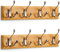 LARHN Garderobenhaken Holz (2 Stück) - Garderobenleiste Holz mit 4 Haken in Nickel Matt - 42 cm - Kleiderhaken Wand - Wandgarderobe für Flure, Garderoben, Schlafzimmer und Badezimmer