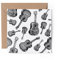 1 x Grußkarte (Fotoeinsatz) – Gitarren-Muster Musikinstrument Band – blanko Geburtstagsfeier Jahrestag #45265