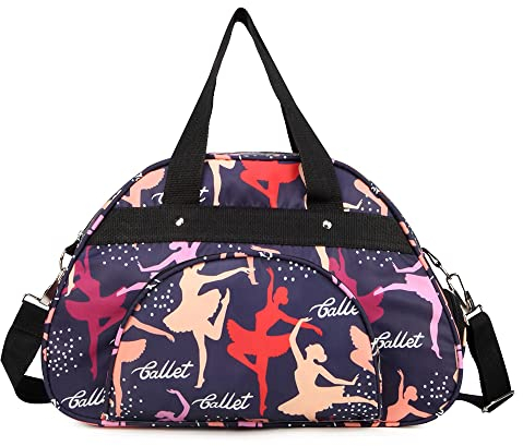 Borsone da ballo per ragazze, borsa da ginnastica durante la notte per il fine settimana (Ballerni)
