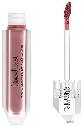 Physicians Formula Mineral Wear Diamond Last, Ultracremige Flüssige Lippenfarbe, Hochpigmentiert, Nährende und Langanhaltende Formel, Rose Quartz