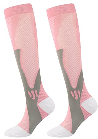 Fulidngzg Kompressionsstrümpfe Damen Sport Herren, Reise Kompressionsstrumpfhose Bunt Stützstrümpfe Sommer Flug Kompressionsstrümpfe Lang Laufsocken Klasse 2 Kompressionssocken Thrombosestrümpfe