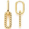 JEWELS BY LEONARDO Ohrringe Moni 1 Paar • Klapp-Creolen aus goldfarbenem Edelstahl • Ohr-Schmuck mit austauschbarem kettenförmigem Charm • Schmuck Geschenk für Frauen • 023251