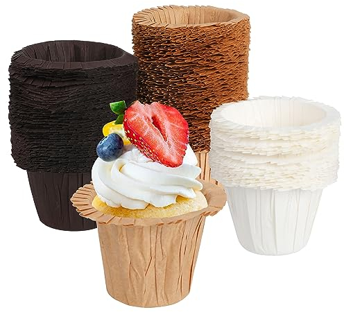 Marsred 150 Stück Papier Muffinförmchen,Muffins Papierförmchen ohne Muffinblech auch nutbar, Cupcake Formen für Hochzeit, Party, Geburtstage,