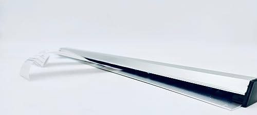 Morleos Bonschiene Silber Aluminium Bonleiste inkl. selbstklebendes Band Bonhalter Gastro Klemmleiste Notiz Kugelgreifsystem Leiste Zettelhalter Klemmschiene Kassenbonhalter + Schrauben/Dübel (90 cm)