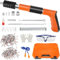 HaTur Mini Pistola Manual de Clavos de Acero 5 velocidades Pistola de Uñas Manual Pistola de Remache para Pared de Cemento, Hogar, Carpintería