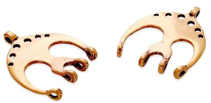 WINDALF Skandinavischer Wikinger Kettenverteiler HUGIN & MUNIN Set Replika Bronze