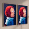 Lustiges Affenpuppen-Meme-Poster, Leinwandbild, Druck, Humor, Tier-Wandkunst, Bild für Kinderzimmer, Heimdekoration, 40 x 60 x 2 cm, rahmenlos