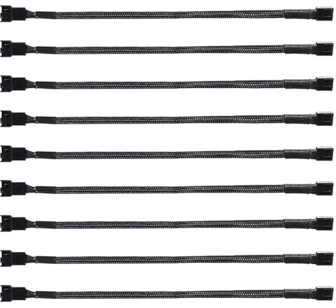 WeddHuis 8 pezzi 4 pin PWM Connector Case Fan Extension Power Cable for Computer Chassis Motherboard 4 pin Power Extension Cord