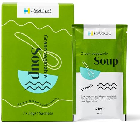 HABITUAL Vegan Green Vegetable Meal Replacement Soup Weight Loss Diet Pack of 7