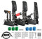 SIMSONN Plus X Sim Racing Pedale PC Racing Simulator Drucksensor Lastzelle HE Hydraulikpedale Unterstützung für haptische Pedals Reactor Schwarz（Black P3-H3）