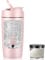 Shaker à protéines électrique - 650 ml - Mélangeur automatique de protéines - Avec boîte en poudre - Recharge USB - En Tritan - Sans BPA - Pour shakes protéinés - Substitut de repas - Rose