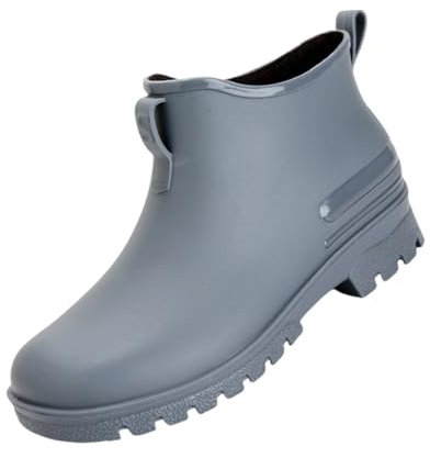 Generico Stivali Pioggia Donna Gomma Antiscivolo Eleganti, Stivaletti Donna Invernali Leggere Tronchetti Donna Resistenti Pianta Stivali in Gomma Donna Per Pioggia Comodi Antivento Chelsea Boots