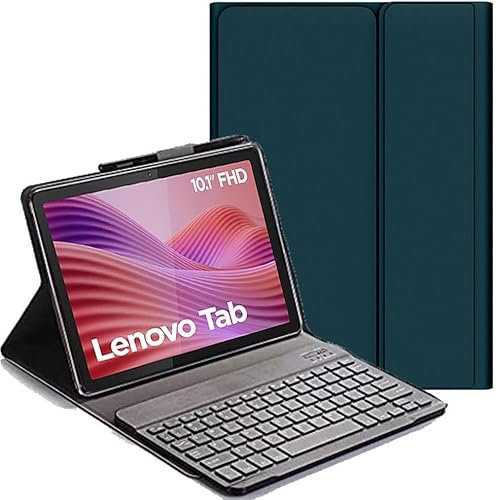 YHFZR Teclado Funda para Lenovo Tab 10,1'' 2025 TB-311FU - QWERTY Slim Teclado Wireless Keyboard Case con Magnético Desmontable Inalámbrico Bluetooth para Lenovo Tab 10,1 Pulgada 2025 TB-311FU, Verde