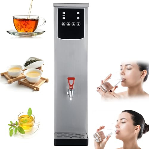 Hot Water Boiler 20L, Commercial Autofill 2.5kW Stainless Steel with Auto Temperature Control, Non Drip Tap, Ideal for Tea and Coffee in Staff Canteens