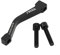 Adaptador de montaje de pinza de freno de disco de ciclismo, soporte de montaje de freno, poste trasero delantero IS 160/180/203 mm, componente de bicicleta diseñado negro verde (A negro)