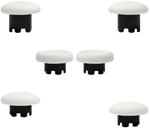 Lot de 6 joysticks de manette Edge pour manette PS5 DualSense Edge, kit de joysticks analogiques interchangeables, pièces de rechange pour PS5 Dualsense Edge (blanc)