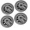 4 Pack Lower Basket Wheels 611475 165314 00611475 for Siemens Dishwashers, Grey ABS Replacement Parts 37mm Diameter 16mm Height
