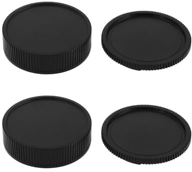 eMagTech 2 Sets Kameraobjektiv & Gehäusekappe kompatibel mit Leica R Mount Kamera schwarz