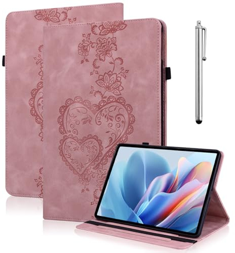 YiChZhe Case for iPad mini (A17 Pro 2024 Model, 7th Generation) / mini 6 (2021 Model, 6th Generation) Shockproof Protective Case with Adjustable Stand Card Slot Pen Holder Cover, Pink